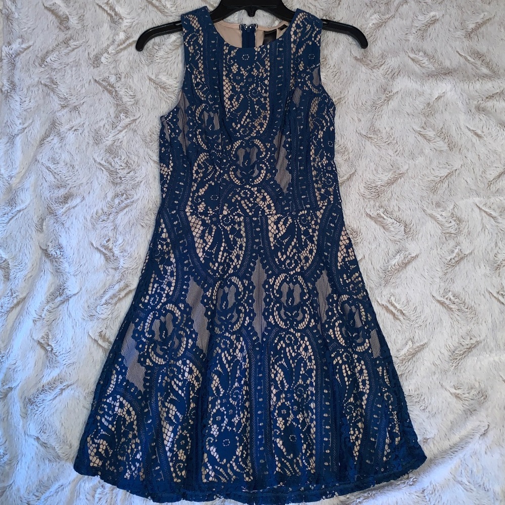 Beautiful Navy Blue Lace Dress